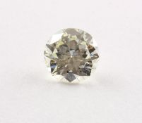 Diamant im Brillantschliff, 2,00 ct., beigeg. Schiene 585/ooo WG, Expertise DPL liegt vor