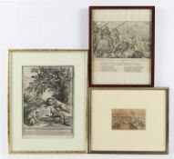3 alte Kupferstiche, R.