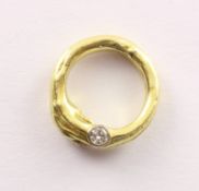 Brillantring, 750/ooo GG, Hand, 