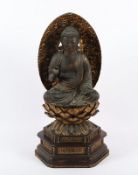 Amida Nyorai, Japan, Edo, Sockel mit Mandorla, Japan, Meiji