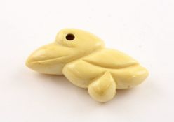 Netsuke, Stilisierter Vogel, Elfenbein