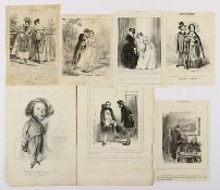 Konvolut Karikaturen, Gustave Doré und andere,