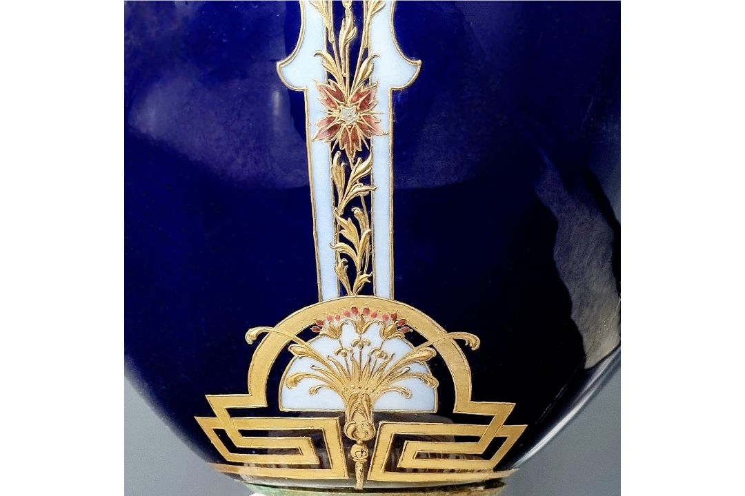 KPM Berlin, große Victoria Vase, 104 cm, „Juwelendekor“ - Bild 10 aus 16