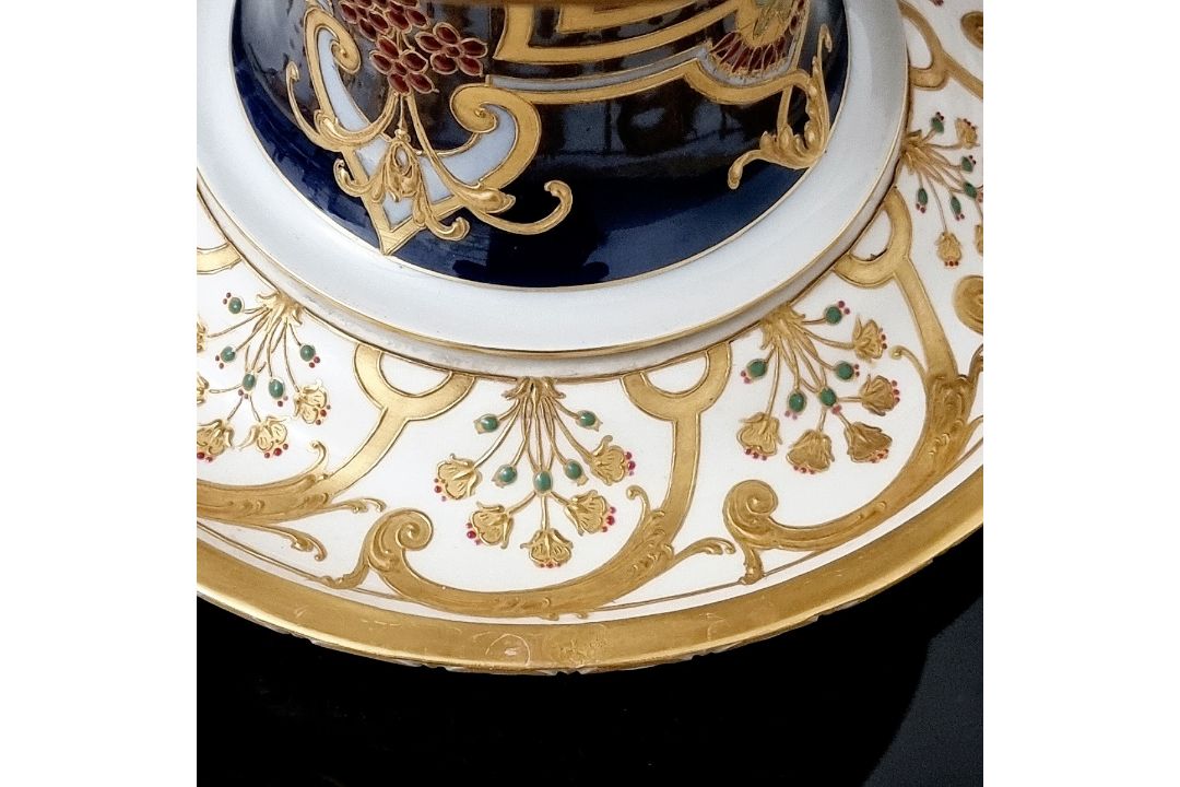 KPM Berlin, große Victoria Vase, 104 cm, „Juwelendekor“ - Bild 9 aus 16