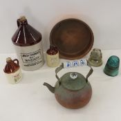 Whiskey Jugs, Tea Pot, Insulators & More