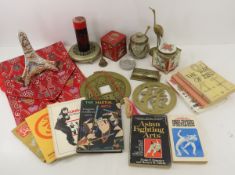 Chinese brass, books, tins and more