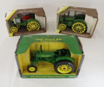 3 ERTL John Deere Tractors 1:16