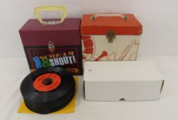 Vintage 45's in 2 cases & loose