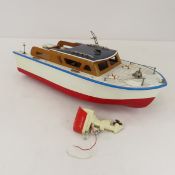 Vintage Lang Craft Motor Boat Model in Box 16