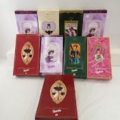 9 Christmas & Other Hallmark Barbie Dolls in Box