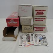 6 Boxes of Assorted Football Cards- most 1980-90's