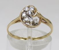 14kt Yellow Gold Diamond Cocktail Ring