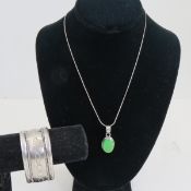 SJ Pendant, Baroni Necklace & Sterling Bracelet