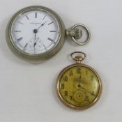 2 Antique Elgin Open Face Pocket Watches