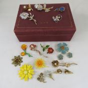 Vintage Floral Brooches- Some Signed