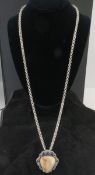 Carolyn Pollack Signed Stone Enhancer with Chain