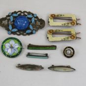 Enamel, Bermuda Sterling Guilloche, & Other Pins
