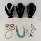 Turqouise Bead with Silver Accent & Other Jewelry