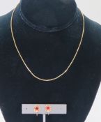 10kt Yellow Gold Chain & Screwback Earrings