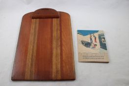 HTF MCM Wood Clip Board w/Wood Clip PLUS
