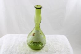 Old Mary Gregory Vegederma Citrine Barber Bottle