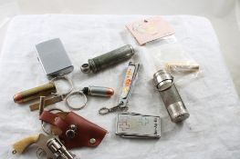 1958 Zippo, Key Fobs, Match Safe, Balloon Tire Ga.