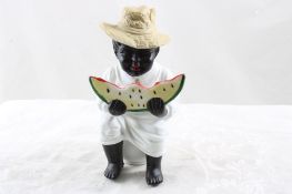Black Americana Man Eating Watermelon Bisque 5.5