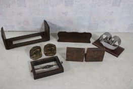 End of Trail Bookends, Book Racks, Clock Shelf