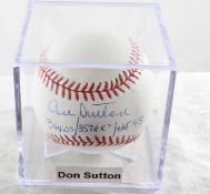 MLB PSA Autographed Baseball Don Sutton