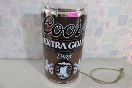 Coors Extra Gold Lighted Sign Working 26
