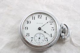 Sun Dial Pocket Watch w/Elgin Face Working