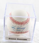 MLB Autographed Baseball Goose Gossage in Case