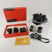 Pentax ME 35mm Film Camera & 2 Auto 110 Cameras