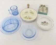 Nursery Rhyme children's dishes, baby shoes