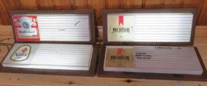 4 Light Up Beer Letter Board Signs