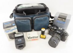 Vintage Ricoh KR-5 Super 35mm Camera & Accessories