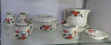 Vintage Hall's Red Poppy Serving Pieces