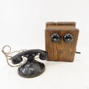 Stromberg-Carlson Wall Crank with Table Handset