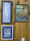 3 Vintage Pin-Up Prints- Mabel Rollins Harris