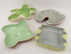 4 MCM Red Wing Art pottery Pieces