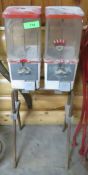 Double KOMET Standing 5¢ Candy Vending Machines
