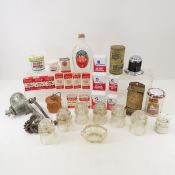 Vintage Food Grinders, Insulators & Spice Tins