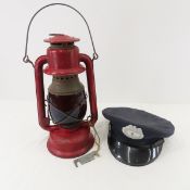 No. 2 Cold Blast Lantern & US Postal Carrier Cap