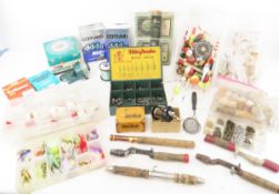 Fishing lures, bobbers, sinkers, line & more