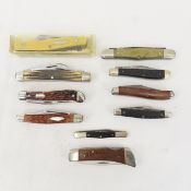 10 Pocket Knives- Schrade, Camillus, Bartlett