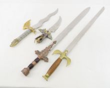 3 Fantasy Swords & 1 Fantasy Dagger