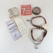 WWI Era Spurs, USN paperweight & More