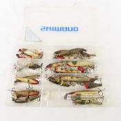 Vintage wood/glass eye fishing lures