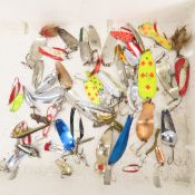 Collection of vintage fishing spoon lures