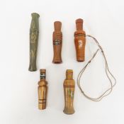 5 Vintage Game calls- Duc-'Em, Faulk's